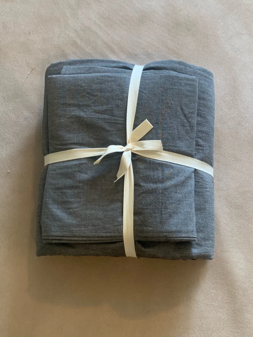 Gray Cotton Duvet Cover Set - NWT